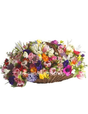 Cesto di fiori misti - Scegli tu il prezzo dell'omaggio
