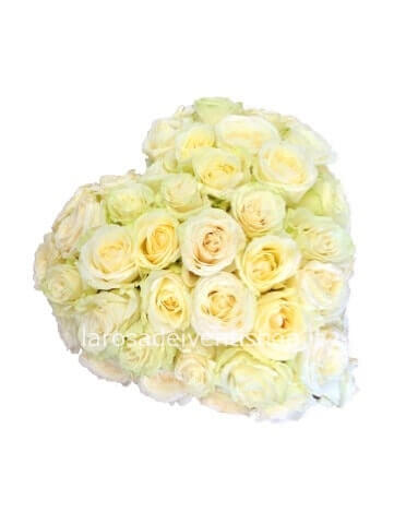 Cuore di rose bianche - Scegli tu il prezzo dell'omaggio