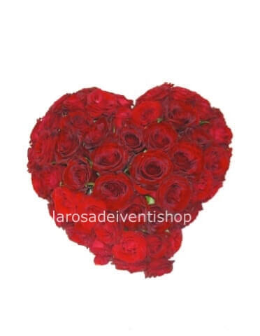 Cuore di rose rosse - Scegli tu il prezzo dell'omaggio
