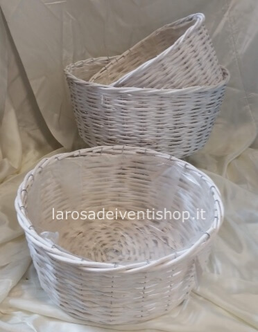 Cesto Bianco (come in foto) diametro 37 cm altezza 17 cm