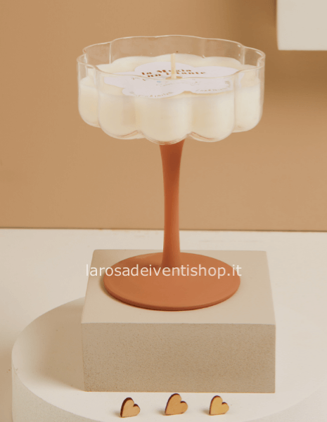 Candela bicchiere in vetro pastello