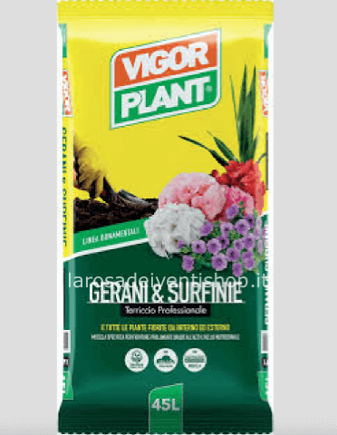 Terriccio per Gerani e Surfinie Vigorplant - Sacco 20 lt