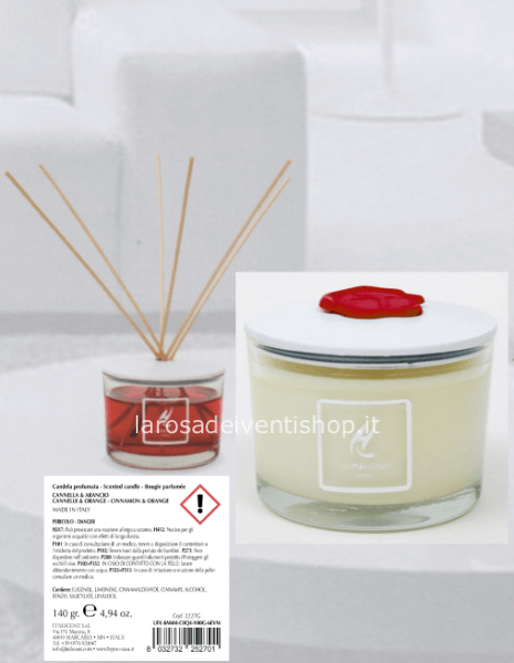 Candela “Cannella e Arancio” che diventa Diffusore bastoncino, Hypno Casa
