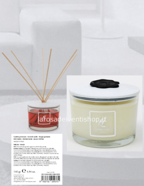 Candela “Pepe Nero” che diventa Diffusore bastoncino, Hypno Casa