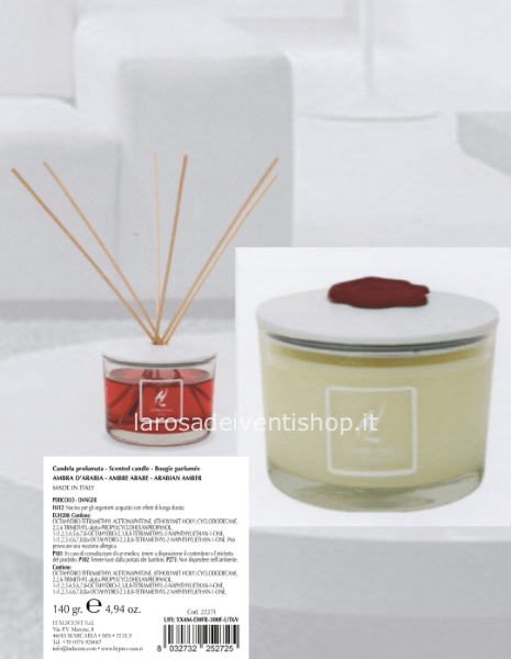 Candela “Ambra d’Arabia” che diventa Diffusore bastoncino, Hypno Casa