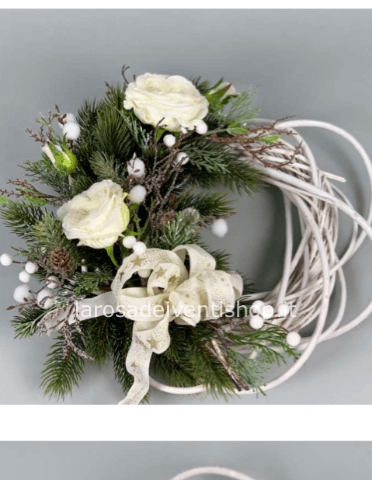 Ghirlanda fiori sintetici bianchi » Fiorista a Lovero, invio spedizione  consegna a domicilio di fiori e piante a Lovero.