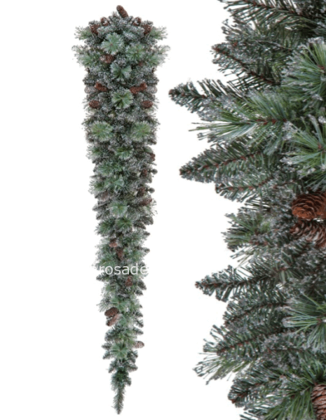Albero di natale sintetico Slim argentato 50 x h 120 cm