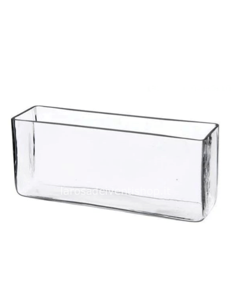 Vaso rettangolare in vetro