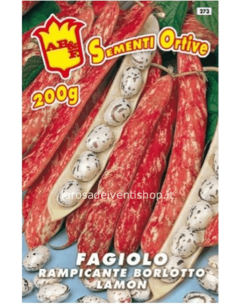Borlotto rampicante lingua di fuoco - Busta 200 gr termosaldata dimensioni 12 x 17 cm