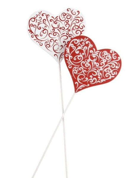 Pic Cuore bianco e rosso