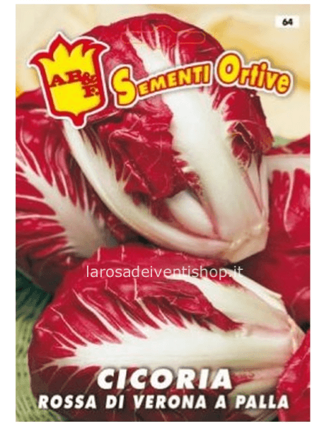 Semi di Cicoria Rossa di Verona a Palla - Busta termosaldata dimensioni 12 x 17 cm