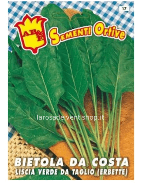 Semi di Bietola da coste liscia verde da taglio (erbette) - Busta termosaldata dimensioni 12 x 17 c