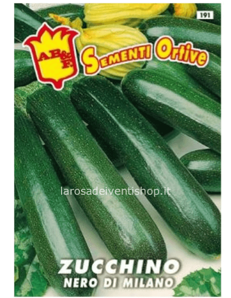 Semi di Zucchino scuro NERO DI MILANO - Busta termosaldata dimensioni 12 x 17 cm