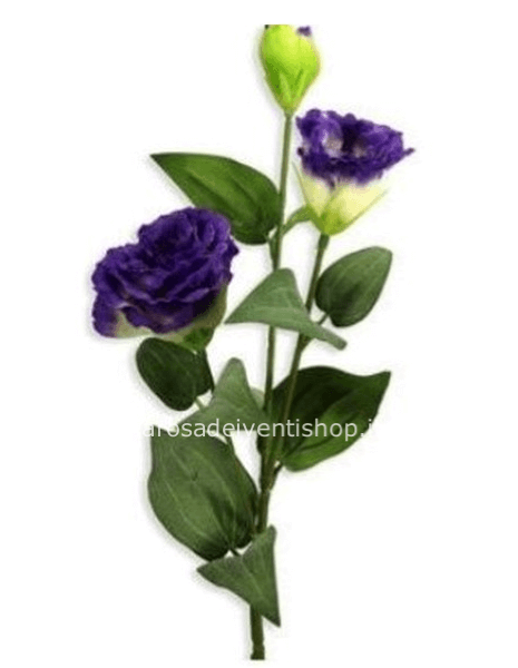 Lisianthus bianco-lilla sintetico