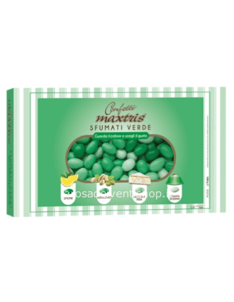 Confetti Maxtris Mix sfumati Verde - Scatola 1 kg