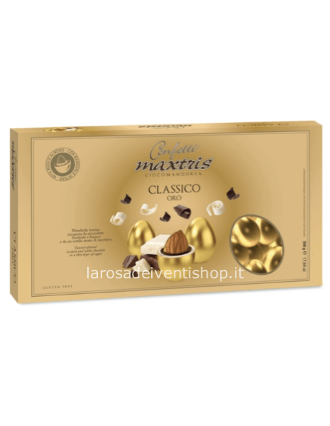 Confetti Maxtris Perlati Oro - Scatola 500 gr