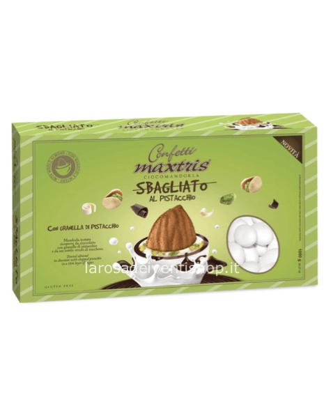 Confetti Maxtris Sbagliato Pistacchio Bianchi - Scatola 1 Kg