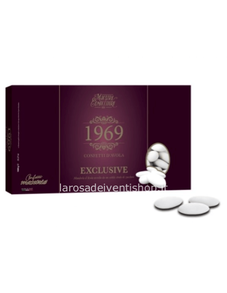Confetti mandorla Avola Exclusive bianchi - Scatola 1 kg