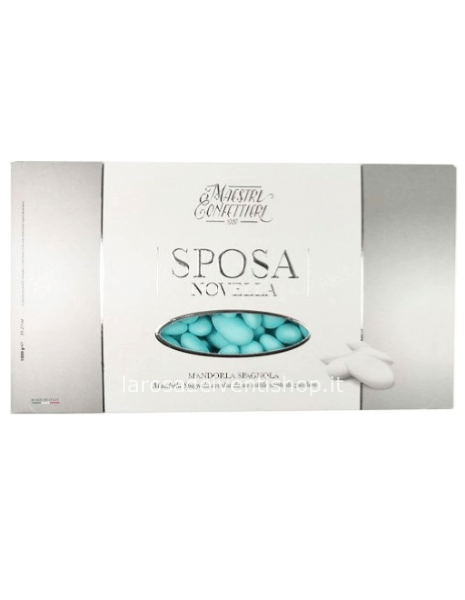 Confetti mandorla Sposa Novella Azzurri - Scatola 1 kg