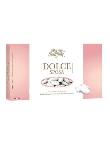Confetti mandorla Dolce Sposa Bianchi - Scatola 1 Kg