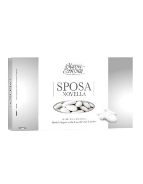 Confetti mandorla Sposa Novella bianchi - Scatola 1 kg