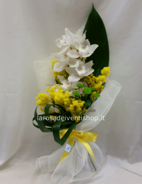 Mazzo Cimbidium e Mimosa