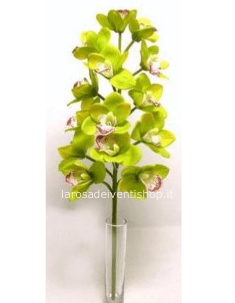 Cimbidium sintetico Verde h 70 ramo grande