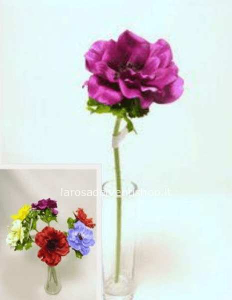 Anemoni h 45 cm colori misti sintetico