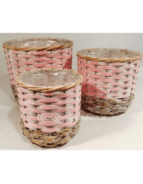 Cesto Caspò Rosa medio 14 x h15 cm