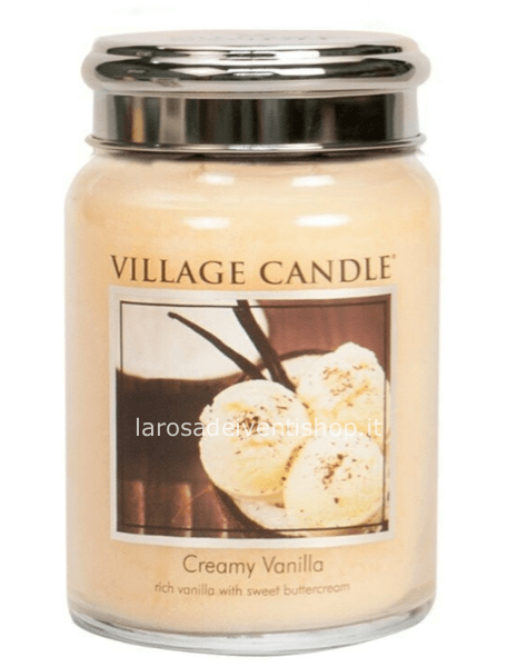 CREAMY VANILLA - giara Piccola dimensioni 10 x h 8 cm durata 55 ore accesa