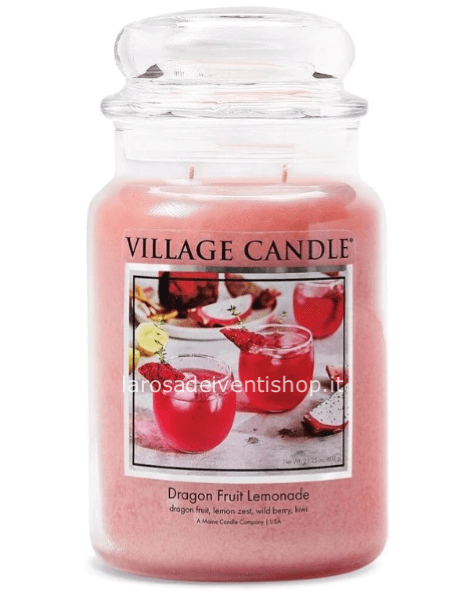 DRAGON FRUIT LEMONADE - giara Piccola dimensioni 10 x h 8 cm durata 55 ore accesa