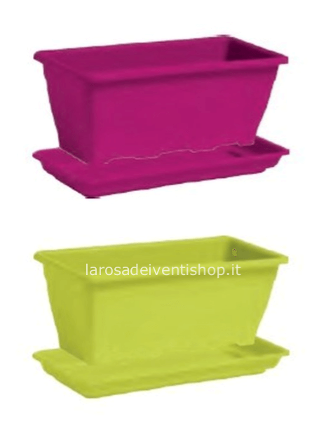 Cassetta Domus cm. 40 color Tortora completa di sottovaso separato