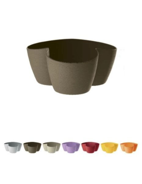 Vaso Asso3 per vasi da 12 cm color TORTORA