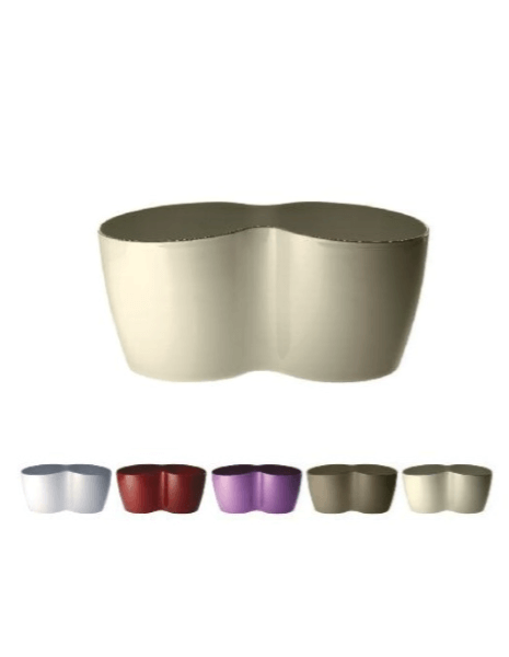 Vaso Asso 2 luce per vasi da 12 cm color BIANCO