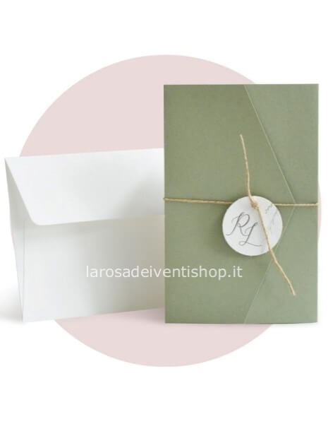 Partecipazione completa di invito e busta F1733 - SENZA MONTAGGIO - ORDINE MINIMO 30 PZ