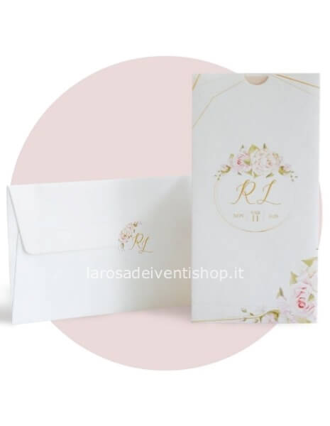 Partecipazione completa di invito e busta F1738 - SENZA MONTAGGIO - ORDINE MINIMO 30 PZ