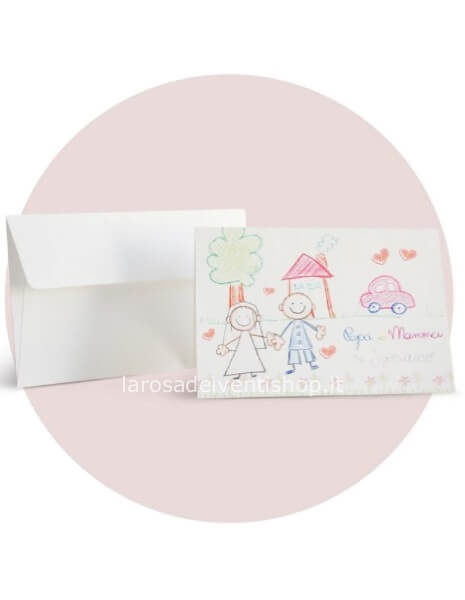 Partecipazione completa di invito e busta F1742 - SENZA MONTAGGIO - ORDINE MINIMO 30 PZ