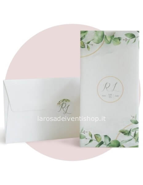 Partecipazione completa di invito e busta F1737 - SENZA MONTAGGIO - ORDINE MINIMO 30 PZ