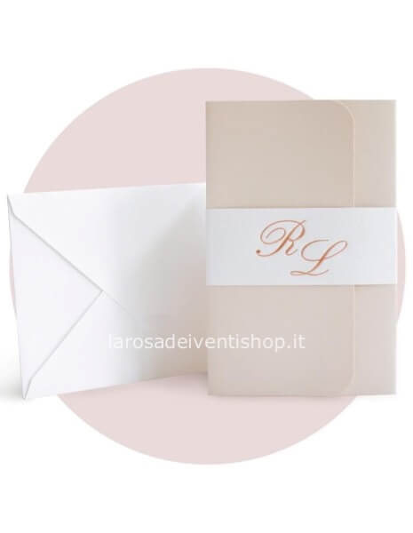 Partecipazione completa di invito e busta F1740 - SENZA MONTAGGIO - ORDINE MINIMO 30 PZ