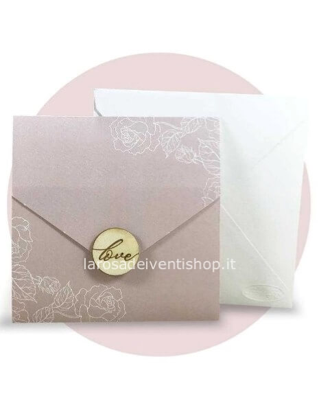 Partecipazione completa di invito e busta F1658 - SENZA MONTAGGIO - ORDINE MINIMO 30 PZ