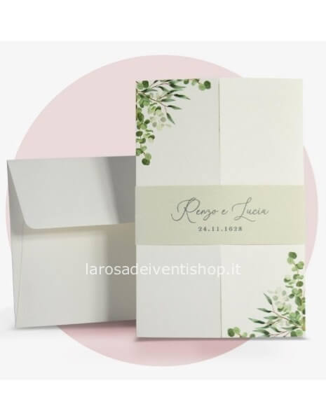Partecipazione completa di invito e busta F1721- SENZA MONTAGGIO - ORDINE MINIMO 30 PZ