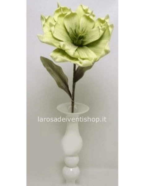 Magnolia sintetica fiore singolo grosso diametro fiore 30 cm altezza gambo 85 cm - VERDE