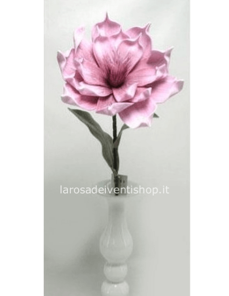 Magnolia sintetica fiore singolo grosso diametro fiore 30 cm altezza gambo 85 cm - ROSA