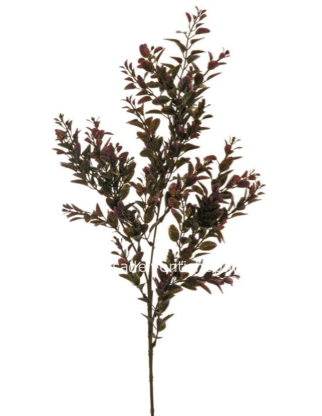 Ramo eucalipto h 78 cm sintetico - Tonalità bordeaux