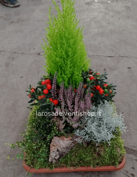 Composizione autunnale piatto quadrato