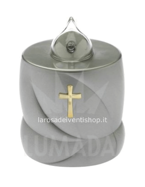 Lumino VDS501 Argento con croce 365 gg - batterie escluse