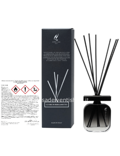 Profumatore “CUORE DI BERGAMOTTO” Diffusore a bastoncino, Hypno 100 ml