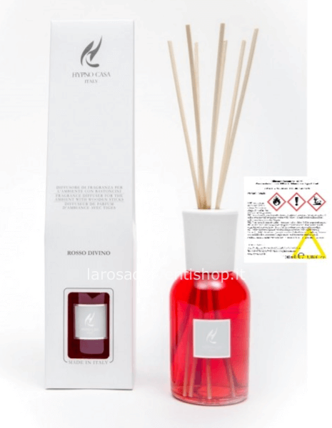Profumatore Eco Chic “ROSSO DIVINO” Diffusore a bastoncino Hypno 100 ml