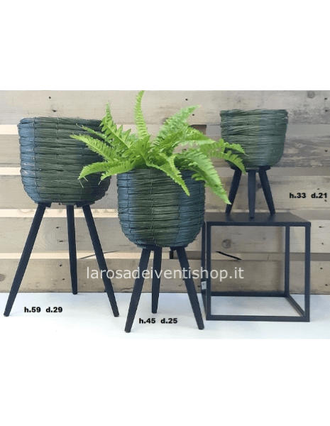 Cesto Lofty grigio e naturale