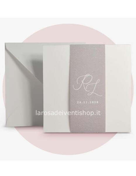 Partecipazione completa di invito e busta F1694  - SENZA MONTAGGIO - ORDINE MINIMO 30 PZ